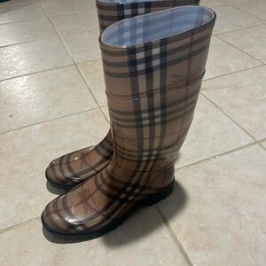Burberry Plaid Rain Boots